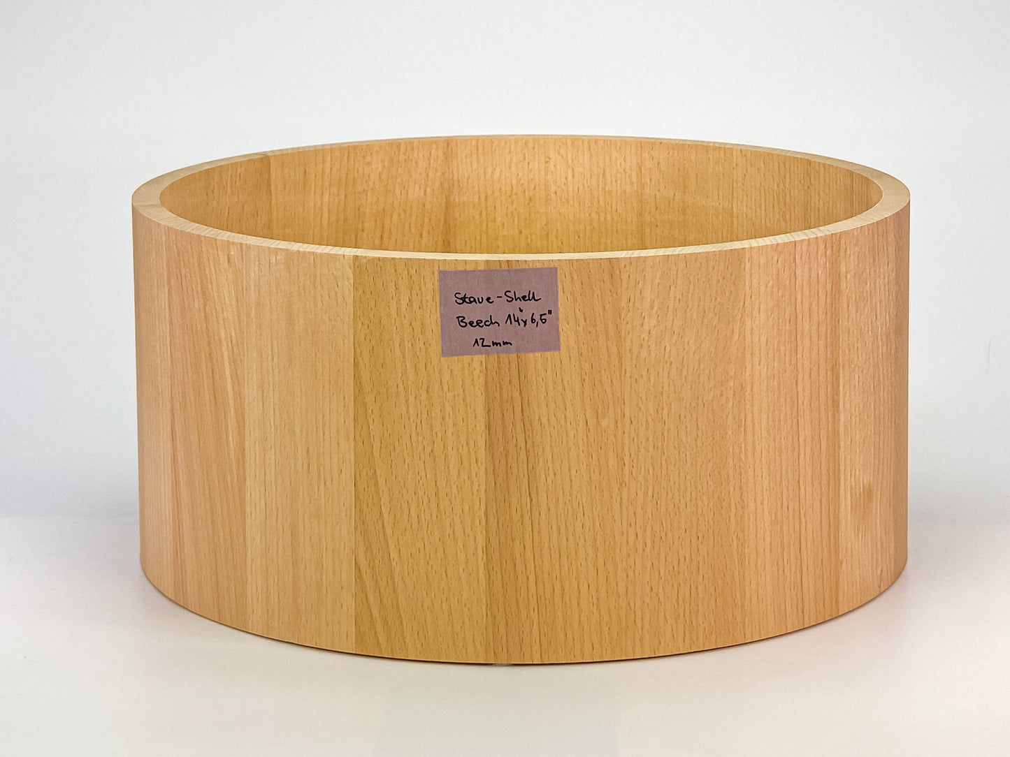Buche/Beechwood Stave-Snarekessel 14" x 6,5", "One of a Kind" 12 mm